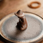 Buddha Stones Small Person Meditation Ceramic Spiritual Healing Incense Burner Incense Burner BS 2