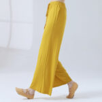 Buddha Stones Loose Modal Drawstring Wide Leg Pants For Yoga Dance Wide Leg Pants BS 14