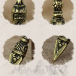 Buddha Stones Handmade Nepal Small Vajra Dorje Engraved Enlightenment Copper Decoration Dorje BS 6