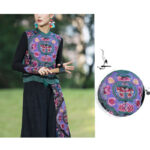Buddha Stones Frog-Button Embroidery Flowers Cotton Linen Tang Suit Design Sleeveless Vest Waistcoat BS 9