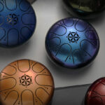Buddha Stones Steel Tongue Drum Sound Healing Meditation Yoga Drum Kit 8 Note 5 Inch With Carry Bag Tongue Drum BS 13