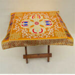 Buddha Stones Flower Endless Knot Prayer Altar Mat Healing Meditation 8 Auspicious Symbols Mat Table Runner Prayer Altar BS 2