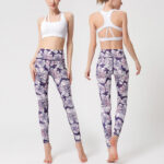 Buddha Stones Colorful Flower Petal Leaves Print Sports Exercise Fitness High Waist Leggings Women's Yoga Pants Women's Leggings BS 7