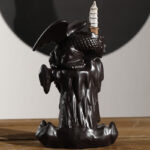 Buddha Stones Nordic Dragon Ceramic Backflow Smoke Fountain Meditation Healing Incense Burner Led Ball Decoration Incense Burner BS 12