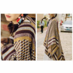 Buddha Stones Tibetan Shawl Classic Pattern Winter Cozy Warm Travel Scarf Wrap Tibetan Shawl BS 18