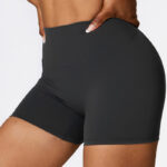 Buddha Stones Solid Color Crop Tank Top High Waist Shorts Sports Fitness Gym Yoga Outfits 2-Piece Outfit BS 21