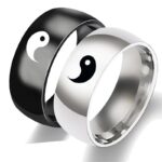 Yin Yang Balance Titanium Steel Couple Ring (Extra 40% Off | USE CODE: FS40) Rings BS main