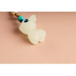Buddha Stones Mini Cute Deer Glowstone Luminous Lucky Deer Energy Key Chain Phone Car Hanging Decoration Key Chain BS 5