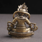 Buddha Stones Yellow Jambhala Bodhisattva Figurine Serenity Copper Statue Decoration Decorations BS 2