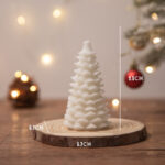 Buddha Stones Christmas Tree Scented Soy Wax Candle Gift For Family Friends Candles BS White Cedar Christmas Tree(Tuberose)