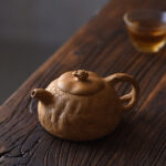Buddha Stones Handmade Vintage Tree Texture Purple Clay Kung Fu Teapot 220ml Teapot BS 5