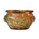 Buddha Stones Handmade Liuli Crystal Treasure Bowl Art Piece Home Decoration Decorations BS 18