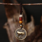 Chinese Zodiac Copper Luck Keychain Decoration Decoration BS Pig