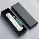 Buddha Stones Classical Musical Instruments Pipa Guzheng Guqin Ruan Metal Bookmarks Tassel With Gift Box Bookmarks BS Silver Guzheng-Gift Box