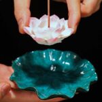 Buddha Stones Tibetan Lotus Blessing Incense Burner Decoration Decoration BS 7