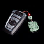 Buddha Stones Natural Jade Kirin Prosperity Phone Hanging Decoration Hanging Decoration BS 3