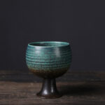 Buddha Stones Small Capacity Goblet Design Ceramic Wine Coffee Mug Tea Coffee Cup 170ml Coffee Mug BS 8