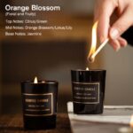 Buddha Stones Blue Bell Pear Freesia Fragrance Meditation Prayer Scented Aromatherapy Soy Wax Candle Candles BS Orange Blossom (Floral and Fruity)