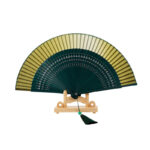 Buddha Stones Gradient Color Hollow Engraved Handheld Bamboo Folding Fan Folding Fan BS 8