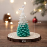 Buddha Stones Christmas Tree Scented Soy Wax Candle Gift For Family Friends Candles BS Dark Green Cedar Christmas Tree(Pomelo)