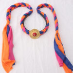 Buddha Stones Tibetan Colorful Tassel Beads Hair Decoration Hair Accessories Decorations BS Orange Bead