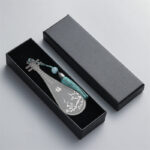 Buddha Stones Classical Musical Instruments Pipa Guzheng Guqin Ruan Metal Bookmarks Tassel With Gift Box Bookmarks BS Black Pipa-Gift Box