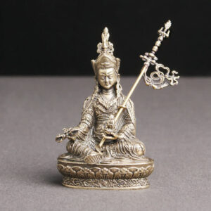 Buddha Stones Padmasambhava Buddha Figure Serenity Copper Statue Decoration Temple Ornament Decorations BS 41*66mm