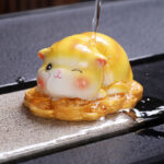 Buddha Stones Color Changing Cute Mini Cat Resin Tea Pet Wealth Home Figurine Decoration Decorations BS 3