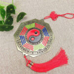 Buddha Stones Feng Shui Bagua Map Chinese Knotting Harmony Energy Map Mirror Bagua Map BS 25