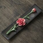 Lotus Peony Rose Flower Ceramic Spiritual Incense Burner (Extra 30% Off | USE CODE: FS30) Incense Burner BS Red Rose