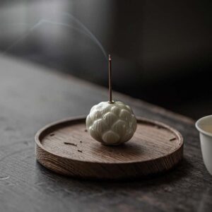 Buddha Stones Mini Lotus Flower Meditation Ceramic Stick Small Incense Burner Decoration Incense Burner BS 3.5*3cm