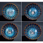 Buddha Stones Lotus Goldfish Auspicious Dragon Phoenix Ceramic Teacup Silver Inlaid Tea Cups 130ml Cup BS 13