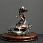 Buddha Stones Lotus Buddha Hand Auspicious Clouds Pattern Meditation Resin Backflow Incense Burner Incense Burner BS 1