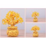 Buddha Stones Natural Citrine Money Tree Gemstone Ornament - Feng Shui for Prosperity Decoration BS 13