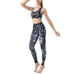 Buddha Stones Spots Maple Leaf Print Sports Exercise Fitness High Waist Leggings Women's Yoga Pants Women's Leggings BS 3