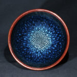 Buddha Stones Handmade Blue Francolinus Spot Chinese Jianzhan Ceramic Teacup Kung Fu Tea Cup Bowl Jian Zhan Tea Cup BS 12