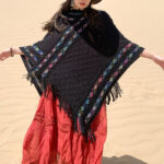 Buddha Stones Tibetan Colorful Striped Rhombus Pattern Shawl Tassels Pullover Winter Cozy Travel Scarf Wrap Tibetan Shawl BS 8