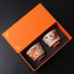 Buddha Stones 2Pcs Dragon Phoenix Ceramic Teacup Kung Fu Tea Cups Cup BS 7