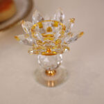 Buddha Stones Tibetan Lotus Candlestick Ornament Decoration BS 13