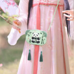 Buddha Stones Embroidery Lucky Panda Cat Shiba Inu Deer Rabbit Fox Flower Cute Animal Hanfu Bag Crossbody Bag Shoulder Bag Bag BS 3