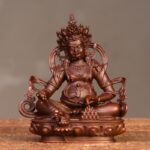 Buddha Stones Yellow Jambhala Bodhisattva Figurine Compassion Copper Statue Home Office Decoration Decorations BS 10cm*6cm*12cm