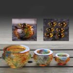 Buddha Stones Handmade Liuli Crystal Treasure Bowl Art Piece Home Decoration Decorations BS 2