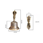 Buddha Stones Tibetan Meditation Bell and Vajra Dorje Copper Enlightenment Decoration Set Decorations BS 13