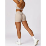 Buddha Stones Gym Sports Yoga Backless Bra Crop Tank Top Breathable Shorts 2-Piece Outfit BS 20