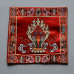 Buddha Stones Prayer Altar Mat Healing Meditation Vajra Auspicious Symbols Prayer Altar BS The Chintamani Jewel Red