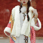 Buddha Stones Tibetan Multicolored Striped Shawl Winter Cozy Travel Scarf Wrap Tibetan Shawl BS 12