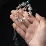 Buddha Stones White Crystal Deer Gourd Protection Car Hanging Decoration Car Hanging Decoration BS 12