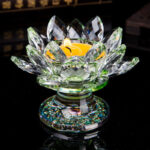 Buddha Stones Tibetan Lotus Candlestick Ornament Decoration BS 3