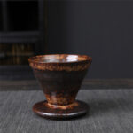 Buddha Stones Vintage Design Ceramic Coffee Mug Tea Espresso Coffee Cup 150ml Coffee Mug BS Brown 9cm*9cm*8cm*150ml