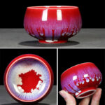 Buddha Stones Chinese Jianzhan Glaze Kiln Change Ceramic Teacup Tenmoku Kung Fu Tea Cup Jian Zhan Tea Cup BS 21
